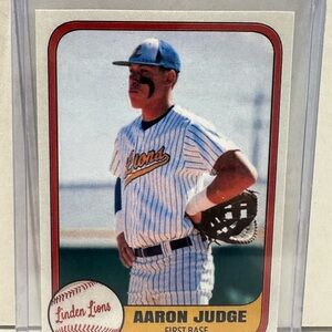 Aaron Judge High School Rookie Card. Linden Lions. Fan Art. Novelty.